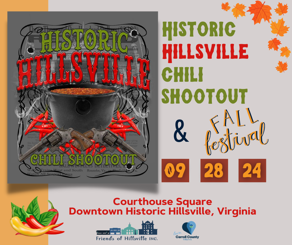 Historic hillsville chili shootout and fall festival september 28 2024 courthouse square hillsville virginia